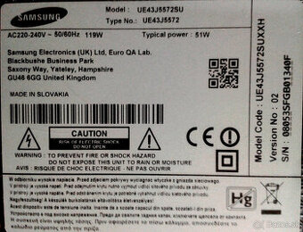 ND na Samsung UE43J5572SU