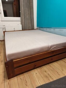 Drevená posteľ - manželská 200x170x45 - 1