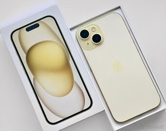 iPhone 15 Yellow BATERIE 100% TOP - 1