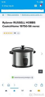 Ryžovar RUSSELL HOBBS Cook@Home 19750-56 nerez