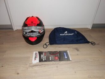 Predam krasnu novu vyklapaciu moto prilbu SHARK EVO GT SEAN