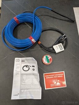 Vykurovací kábel s termostatom dĺžka 15m príkon 185W PPC-15