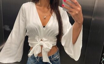 Satenova bluzka top Zara