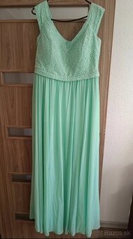 Spoločenské šaty mentolové 46