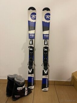 Detske lyze 110 cm Rossignol + lyziarky Alpina