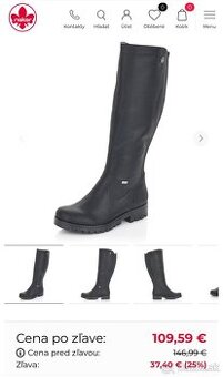 Čižmy RIEKER raz obuté č. 36 - 1