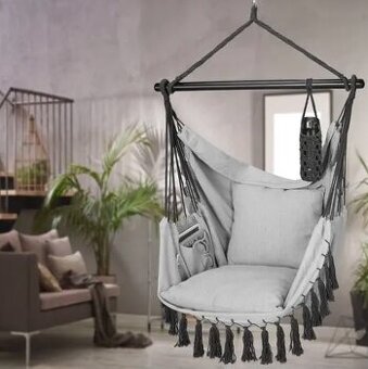 Závesné kreslo držiak vankúš taška 150kg - 3 farby