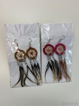 Náušnice lapač snov dreamcatcher