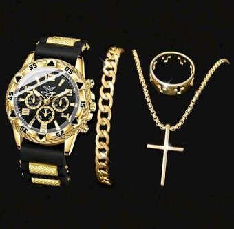 Pánsky SET s krížikom a prsteňom