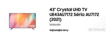 SMART TV Samsung UHD UE43AU7172UXXH 109 cm