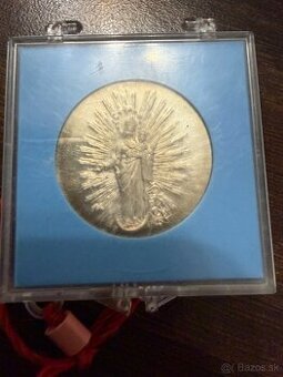 Hostinska panna maria strieborna minca proof vzácna