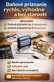 Vypracujem Daňové Priznanie |  Typ A/B - Celé Slovensko