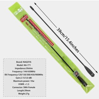 Gumenná UHF/VHF anténa Nagoya NA-771 39cm