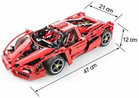 ENZO FERRARI, 47cm, model 1:10, kompatibilné s Lego technic