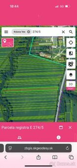Predaj pozemku v obci Krásna Ves výmera 1246 m2