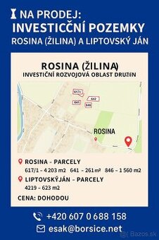 Pozemky na predaj-Rosina(Žilina), Liptovský Ján