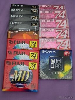 14ks MiniDisc Sony, Maxell rôzne nové