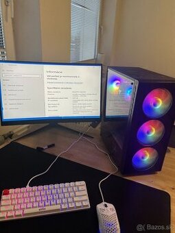Herný / kancelársky PC – veľa RGB tichý chod