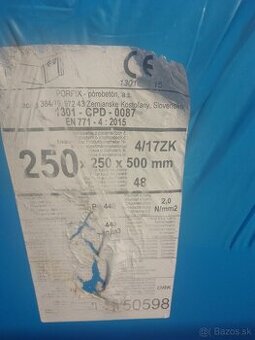 Tvarnice porfix 250x250x500 nove cena 3.5e/ks mam 4palety