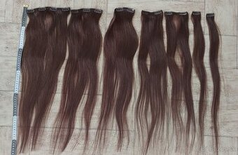 Clipy hnedé vlasy nové nepoužívané