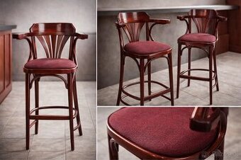 Barová stolička – ohýbané drevo, elegantný štýl