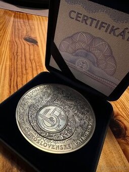 Strieborná medaila 100. výročie razby 5-koruny z roku 1925