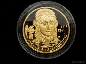 Zlatá medaile Markéta Lucemburská, 999,9 etue+cert