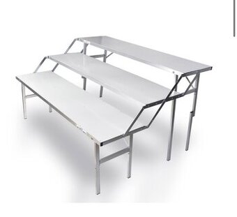 Predajný rozkladací stôl poschodový