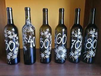 Jubilejné fľaše + poháre do vinotéky - BARTER