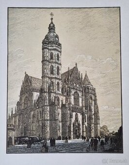 Predám drevorez Karla Vika-Košický dóm.