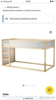 Obojstranná vyvyšena posteľ IKEA