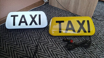 Taxi transparent ZLTY aj BIELY s LEDDIODOVIM osvetlenim