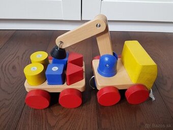 IKEA auto žeriav s kockami