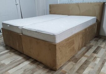 bezova manzelska postel zn. Fines, 180x200x64 cm