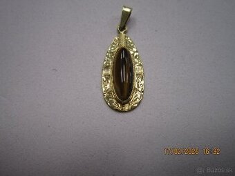 PRÍVESOK s tygrým očkom ZLATO 2,34g