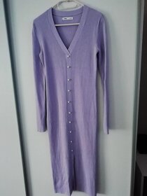 Svetríkové šaty fialové M