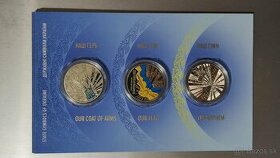 Mince Ukrajiny v suvenírovom balení "Štátne symboly Ukrajiny - 1