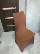 Hnedé návleky na stoličky
