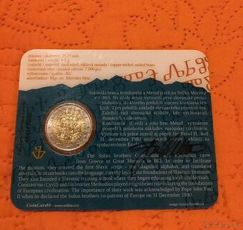 2 euro COINCARD Slovensko 2013 BU - CYRIL A METOD S PODPISOM