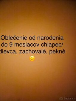 Oblecenie do 9 mesiacov