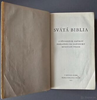 Svätá Biblia – slovenské vydanie (1951)