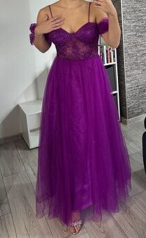 Magenta spoločenské šaty 36/S