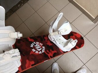 Detský snowboard 116cm, Nitro Ripper Kids Red + viazanie