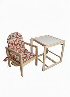 Predávam detské kombinované stoličky - Srdiečko