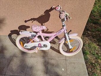 Detský bicykel Cosmic Princess 16" – zachovalý + pomocné ko