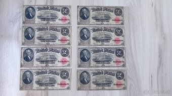 Vzácne bankovky 2 dollar 1917 Jefferson