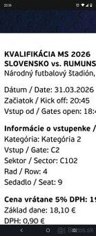 Futbalový zápas Slovensko-Rumunsko