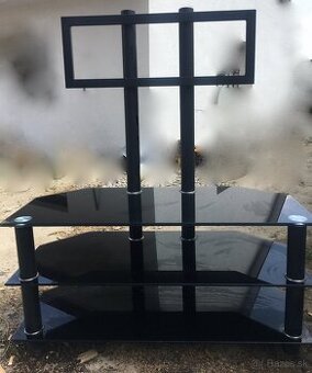 TV stolík, čierne sklo