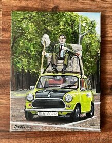 Ručne maľovaný originál - Mr. Bean