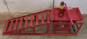 Nájazdové rampy, pár - 2ks + hydraulické zdviháky